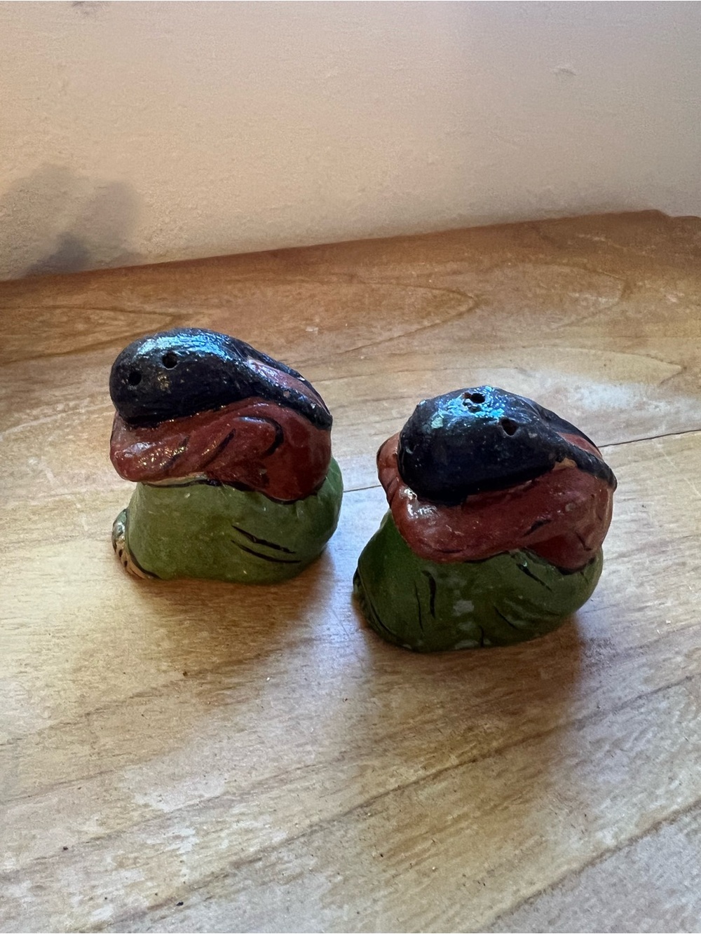 Mexican ceramic salt and pepper shakers
